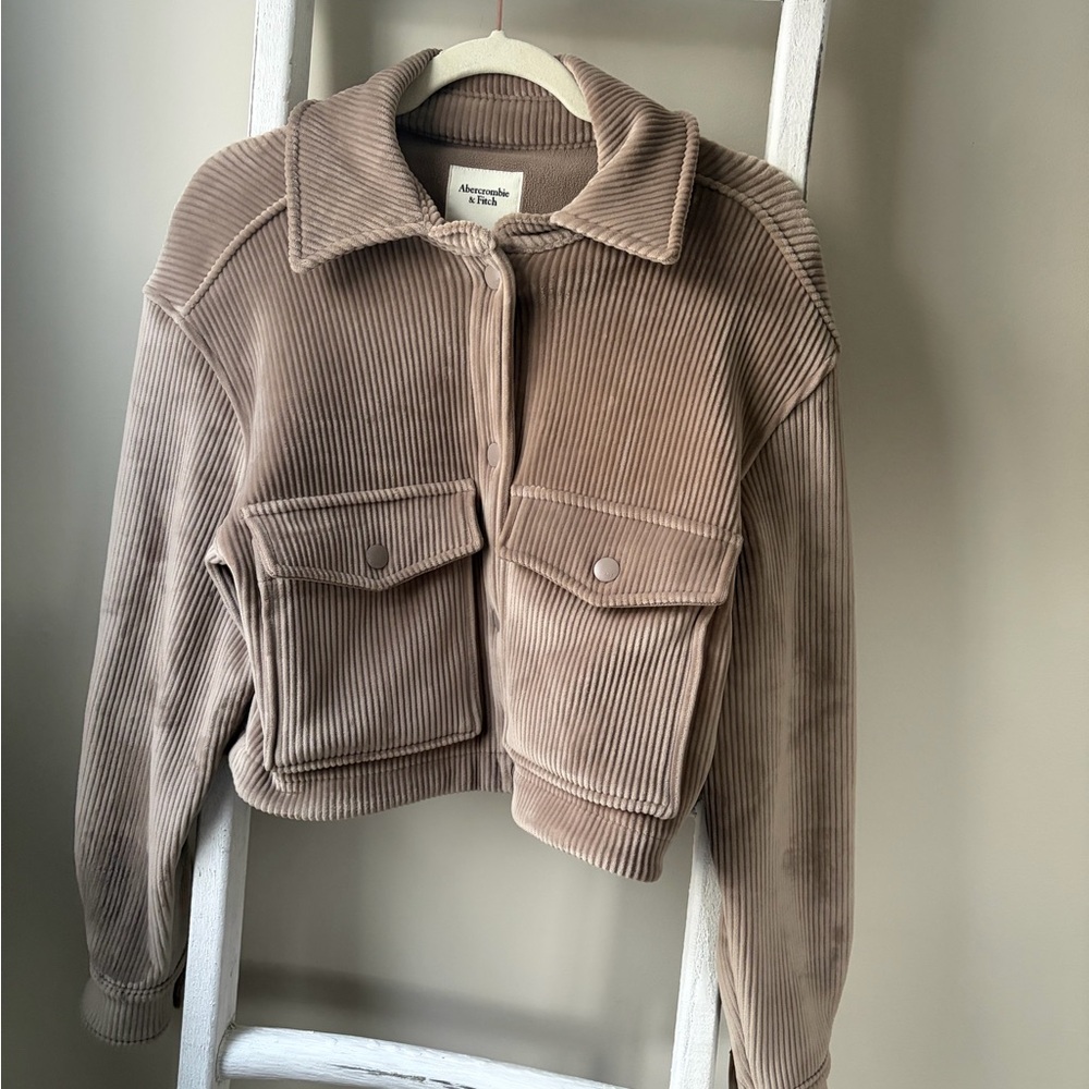Abercrombie & Fitch Taupe Ribbed Jacket